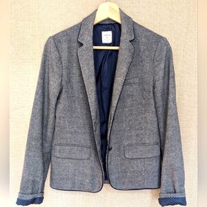 Gap The Academy Wool Blend Blazer Elbow Patch Womens Size 4
